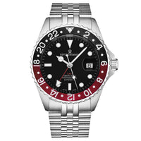 Thumbnail for Revue Thommen Diver GMT Men's 42mm Black Red Automatic Watch