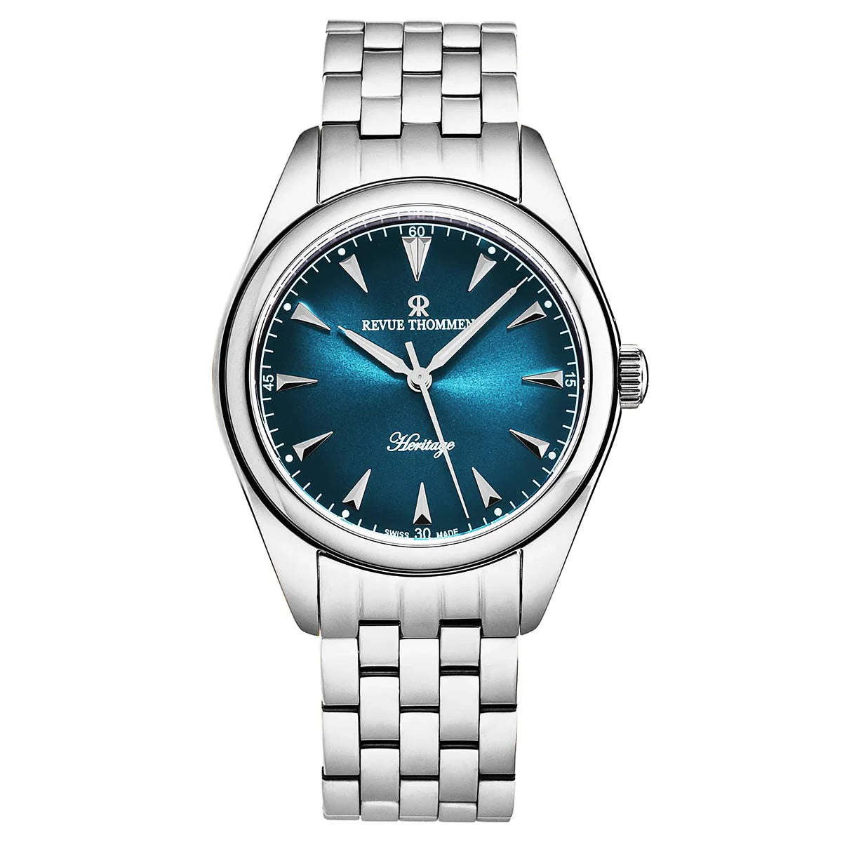 Revue Thommen Blue Dial Steel 42mm Automatic Men's Watch