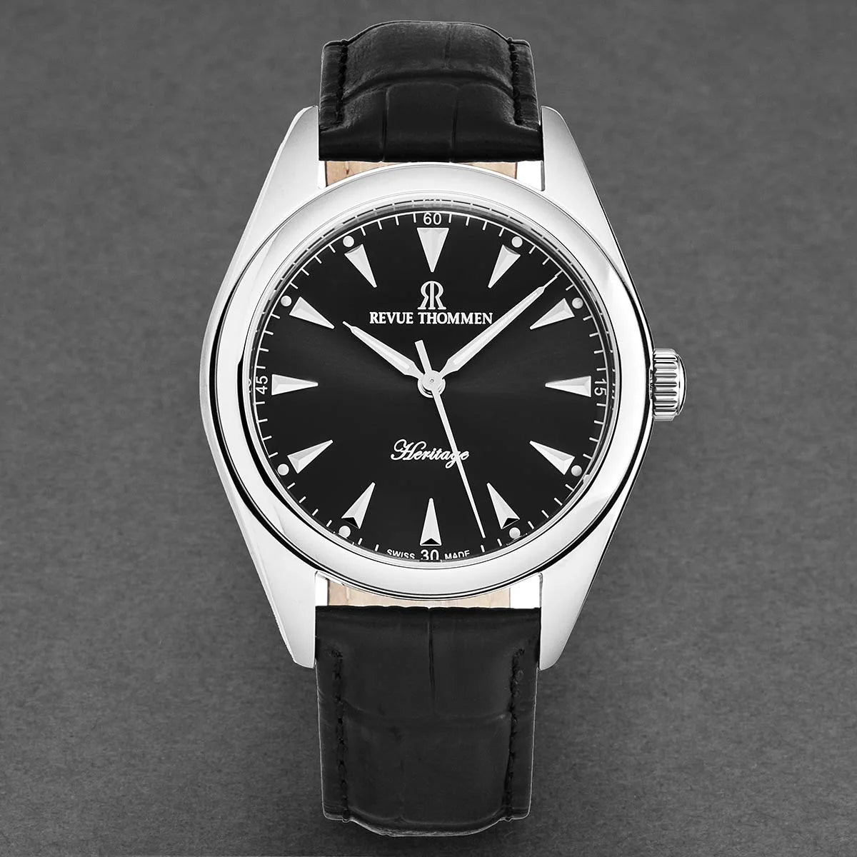 Revue Thommen Black Dial 42mm Automatic Men's Watch