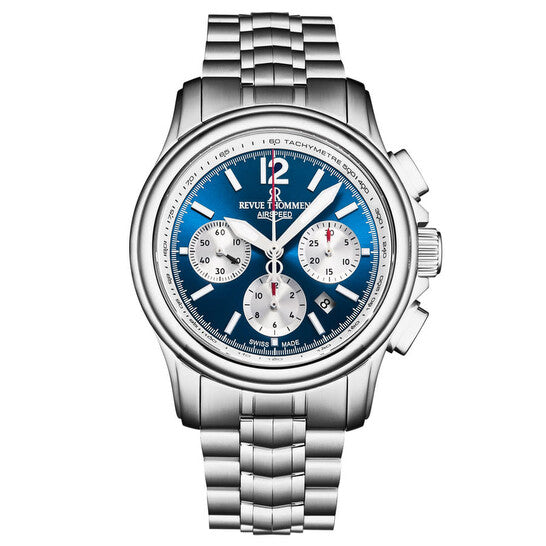 Revue Thommen Air Speed Chrono Blue Automatic Men's Watch