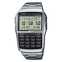 Thumbnail for Casio Watch Vintage Data Bank Calculator Black Silver