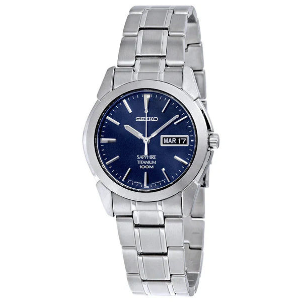 Seiko Titanium Sapphire Dress Blue Ladies Watch SGG729