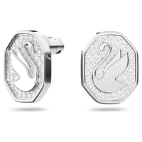 Thumbnail for Swarovski Signum Swan Stud Earrings White Rhodium Plated 5621097