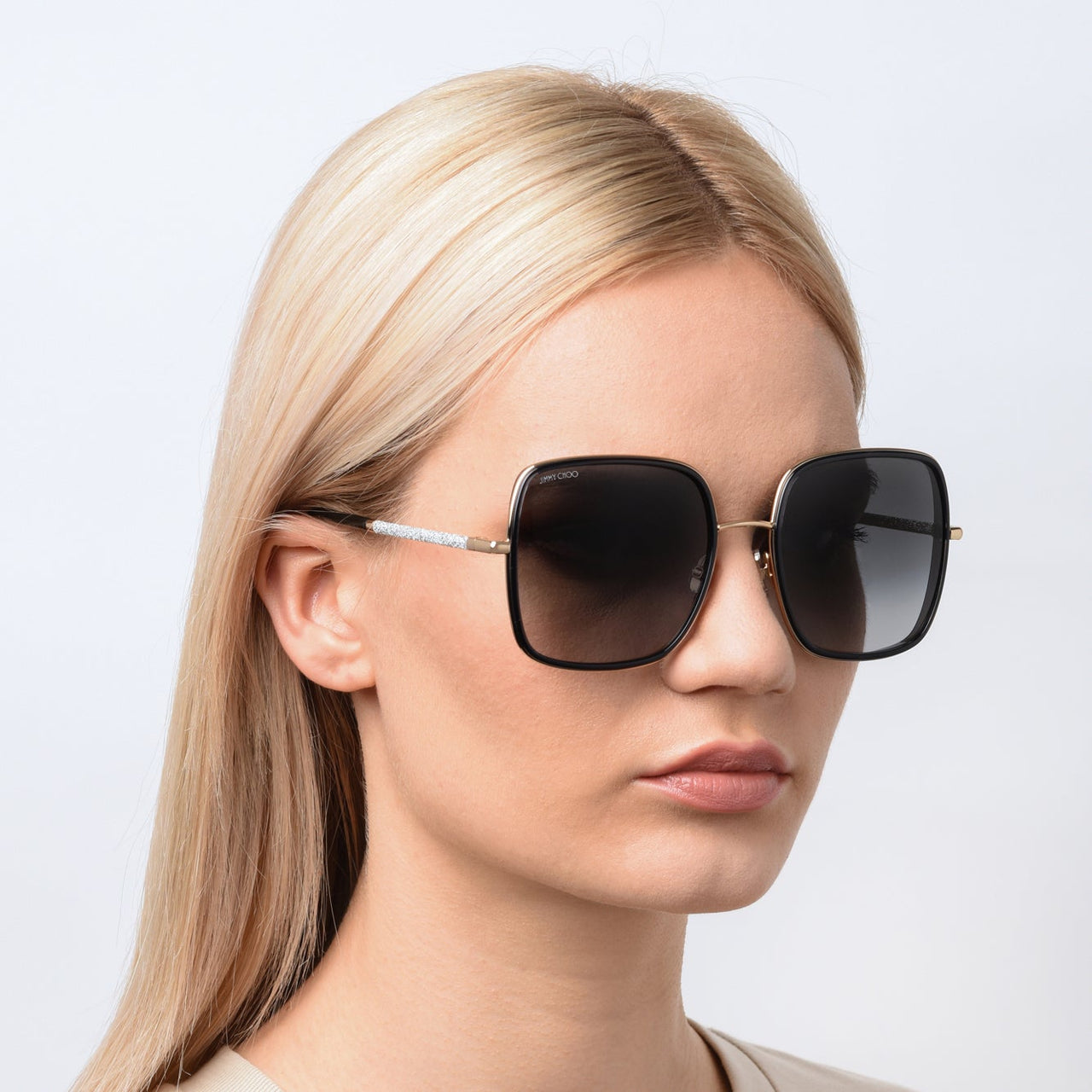 Sunglasses - Jimmy Choo JAYLA/S 2F7 579O Unisex Gold Grey