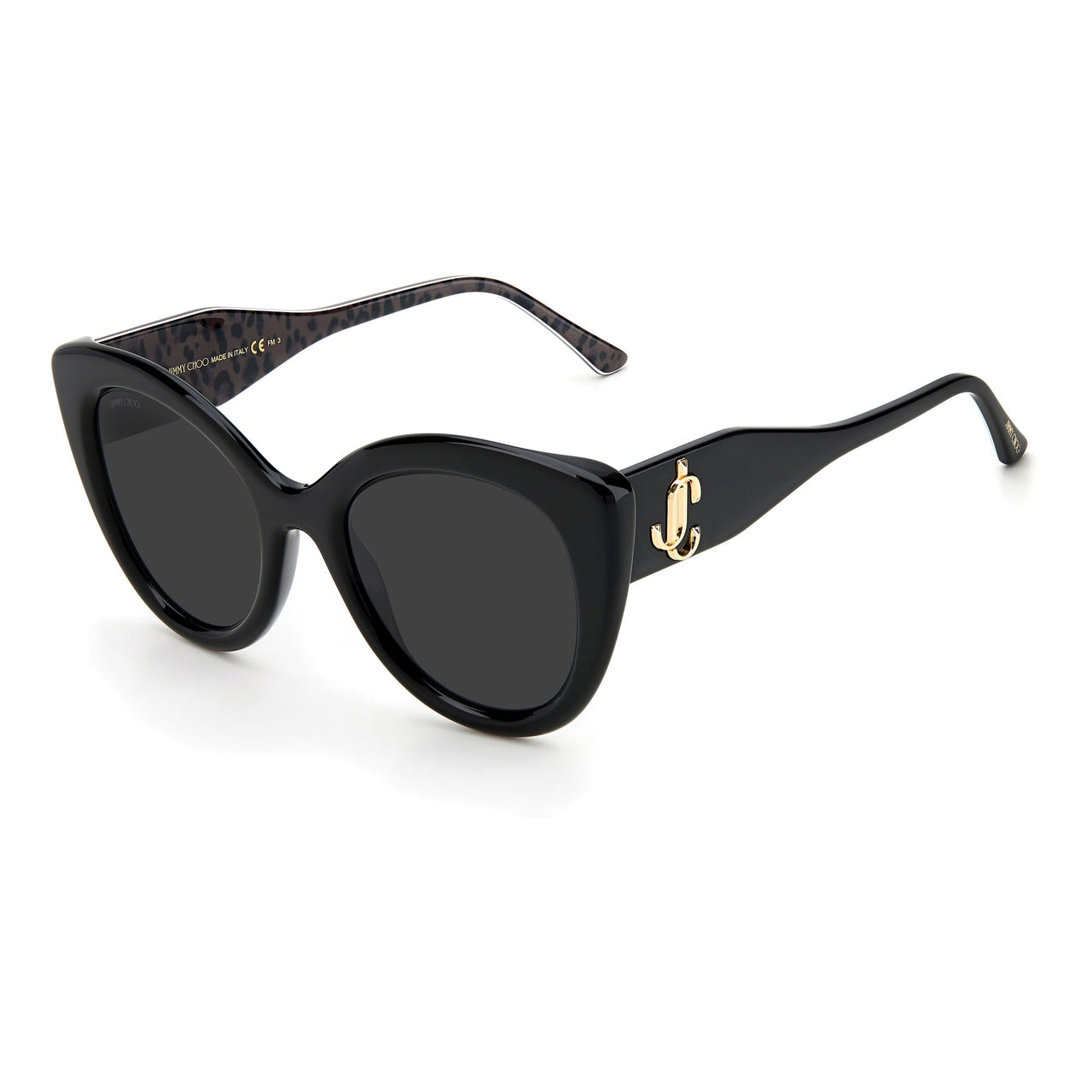 Sunglasses - Jimmy Choo LEONE/S 1EI 52IR Women's Black Sunglasses