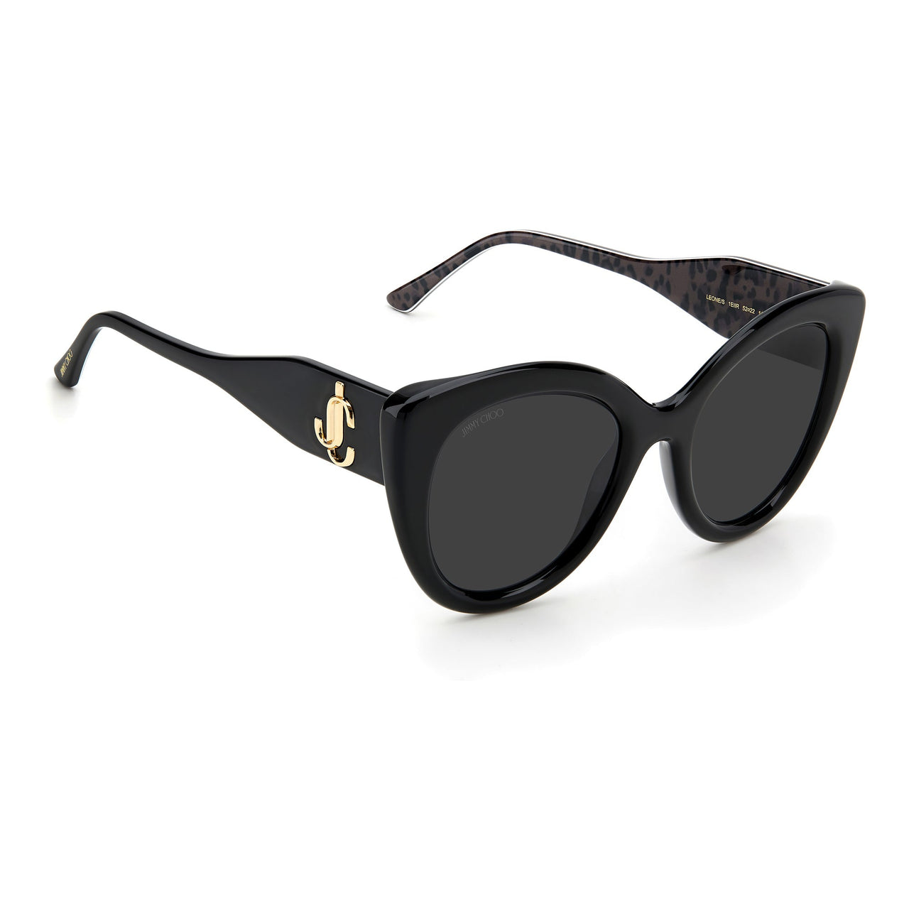 Sunglasses - Jimmy Choo LEONE/S 1EI 52IR Women's Black Sunglasses