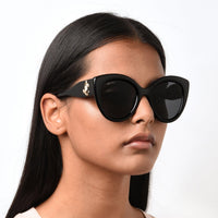 Thumbnail for Sunglasses - Jimmy Choo LEONE/S 1EI 52IR Women's Black Sunglasses