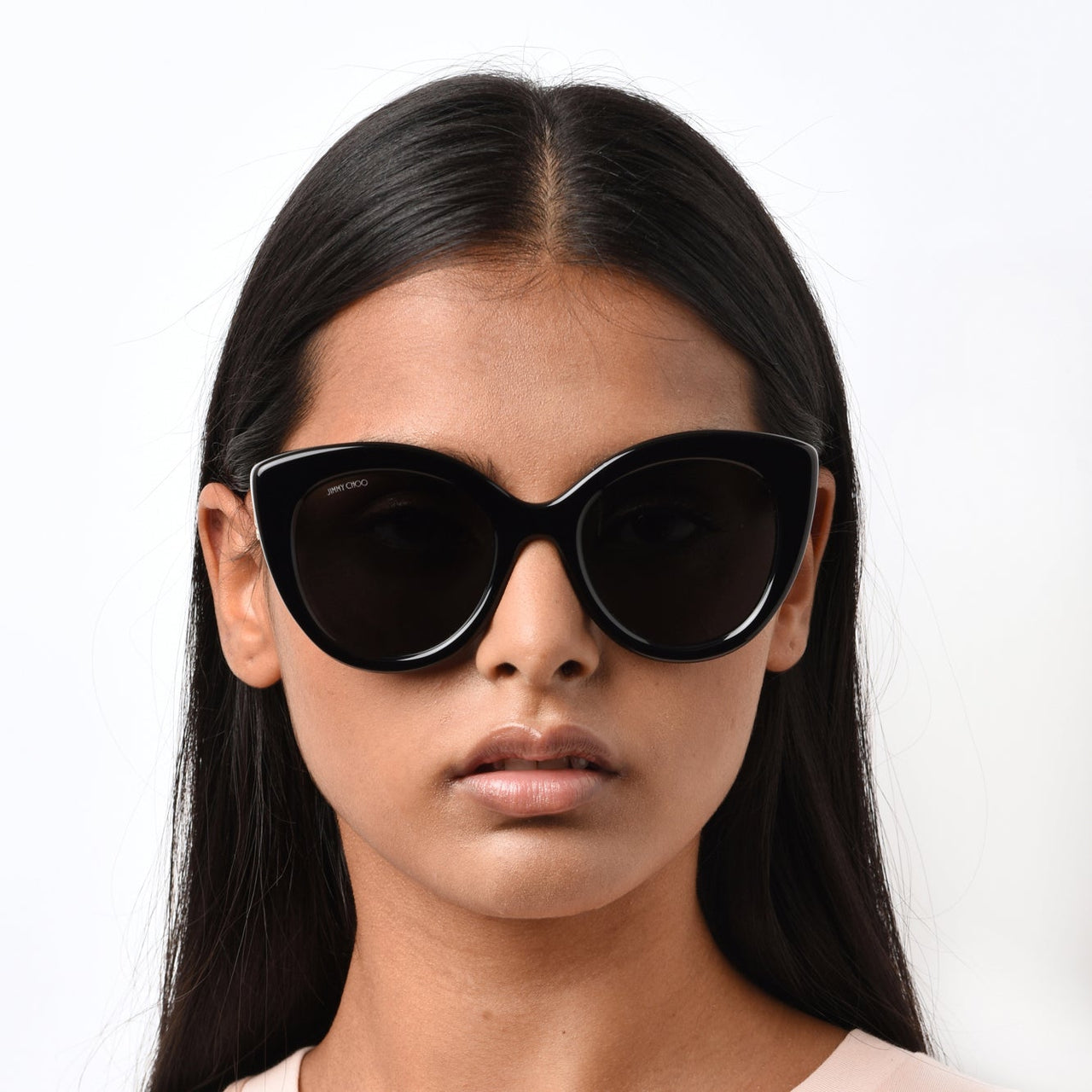Sunglasses - Jimmy Choo LEONE/S 1EI 52IR Women's Black Sunglasses