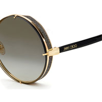 Thumbnail for Sunglasses - Jimmy Choo LILO/S RHL 58FQ Women's Gold Black