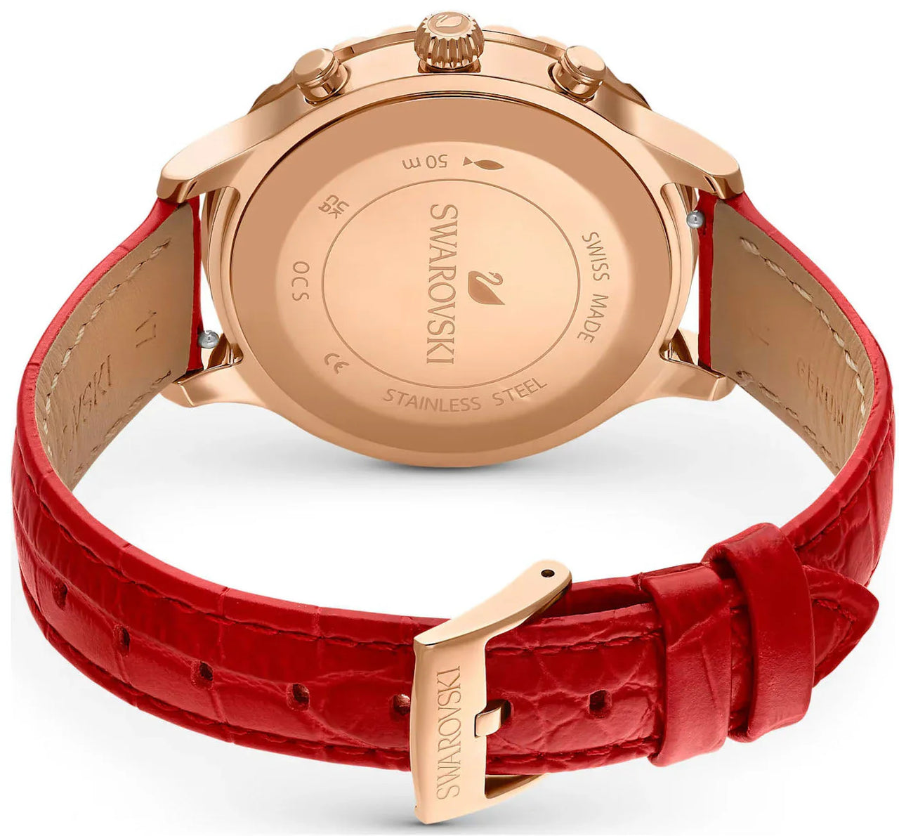 Swarovski Octea Lux Chrono Ladies Red Watch 5646975