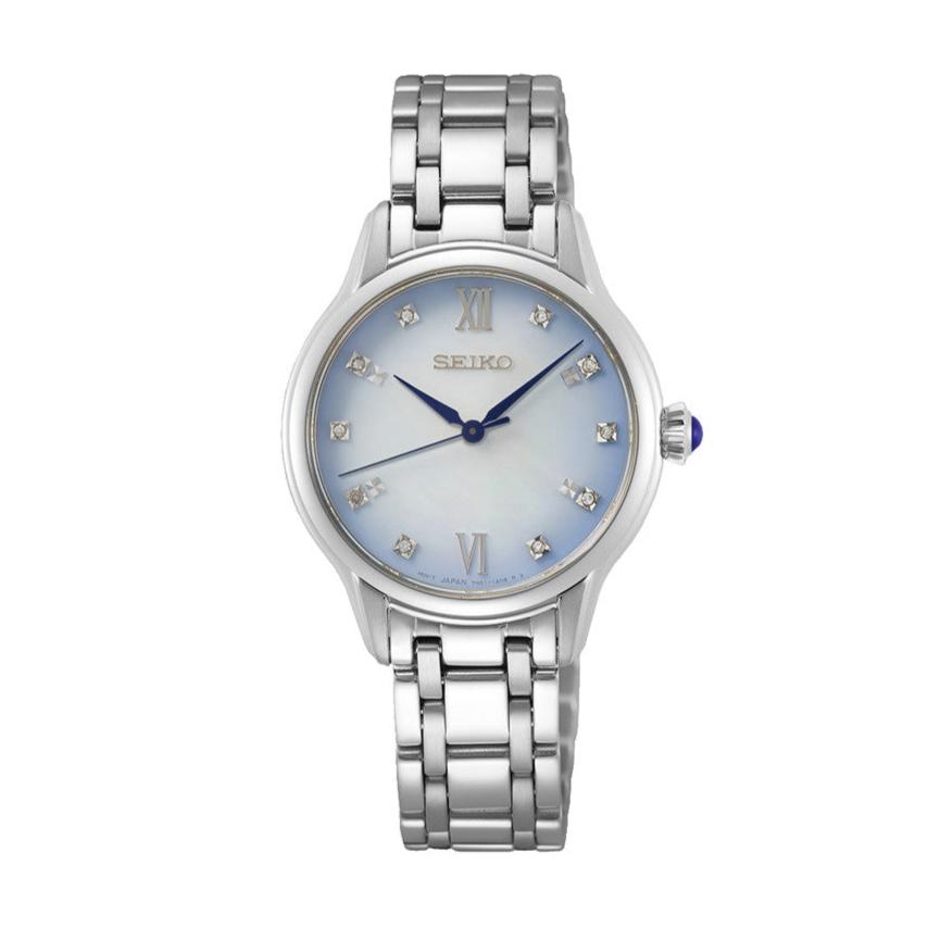 Seiko Classic 140th Anniversary Pale Blue Ladies Watch SRZ539P1