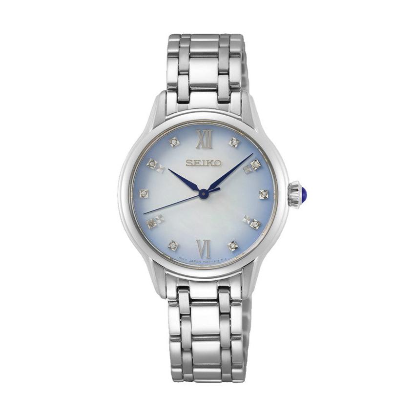 Seiko Classic 140th Anniversary Pale Blue Ladies Watch SRZ539P1