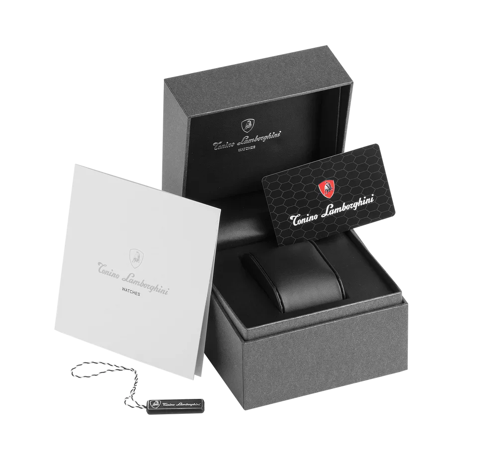 Tonino Lamborghini Men's Watch 42mm Shock ABS Silver Orange