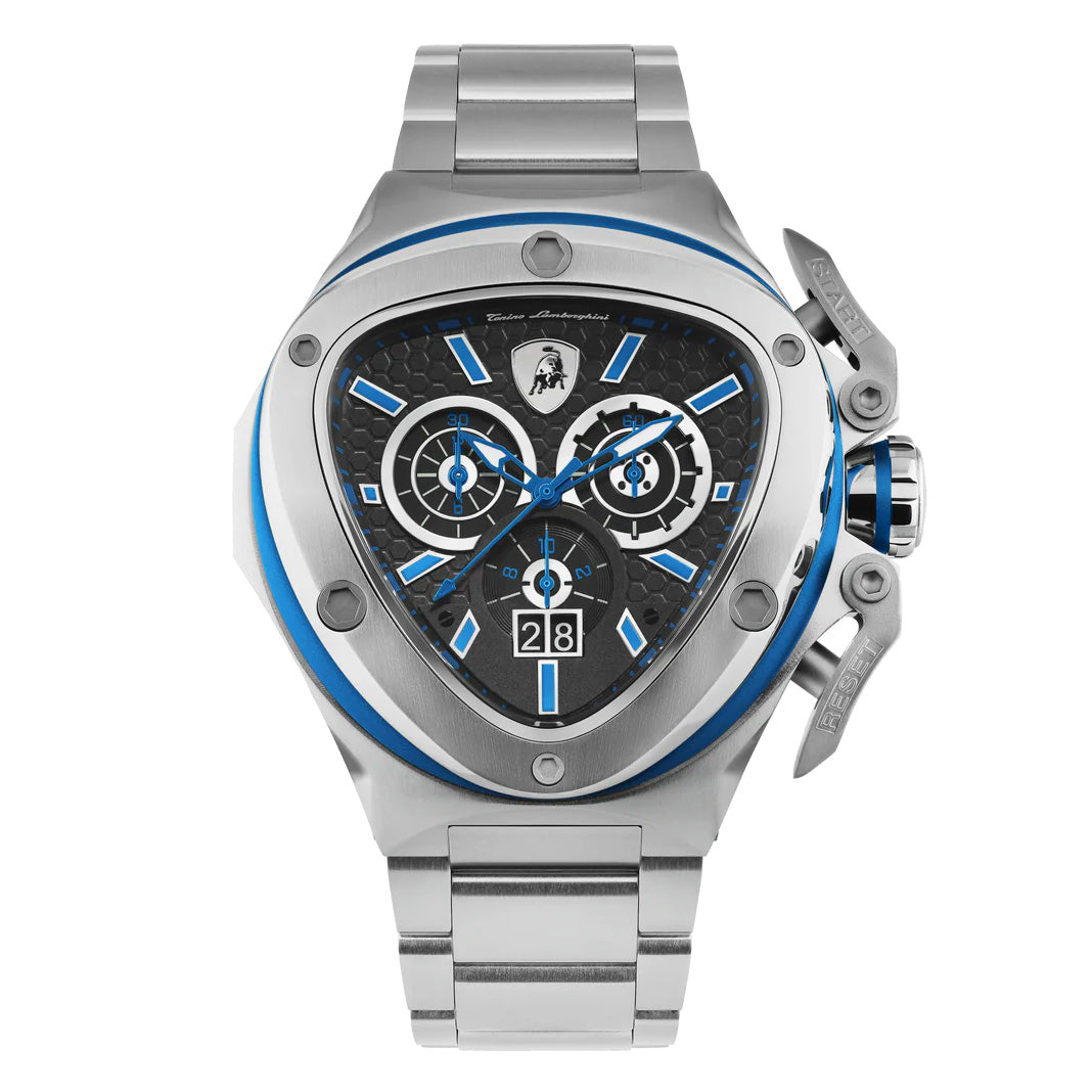 Tonino Lamborghini Men’s Watch 56mm Spyder X Silver Blue
