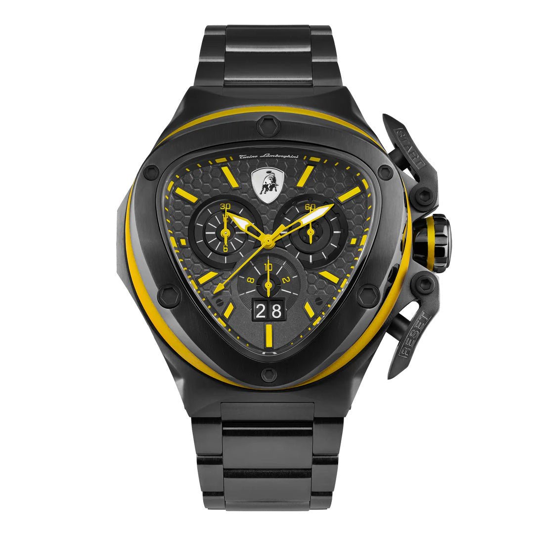 Tonino Lamborghini Men’s Watch 56mm Spyder X Black Yellow
