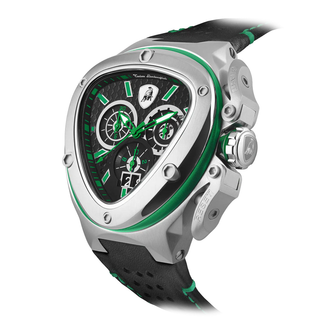 Tonino Lamborghini Men's Watch 53mm Spyder X Silver Green
