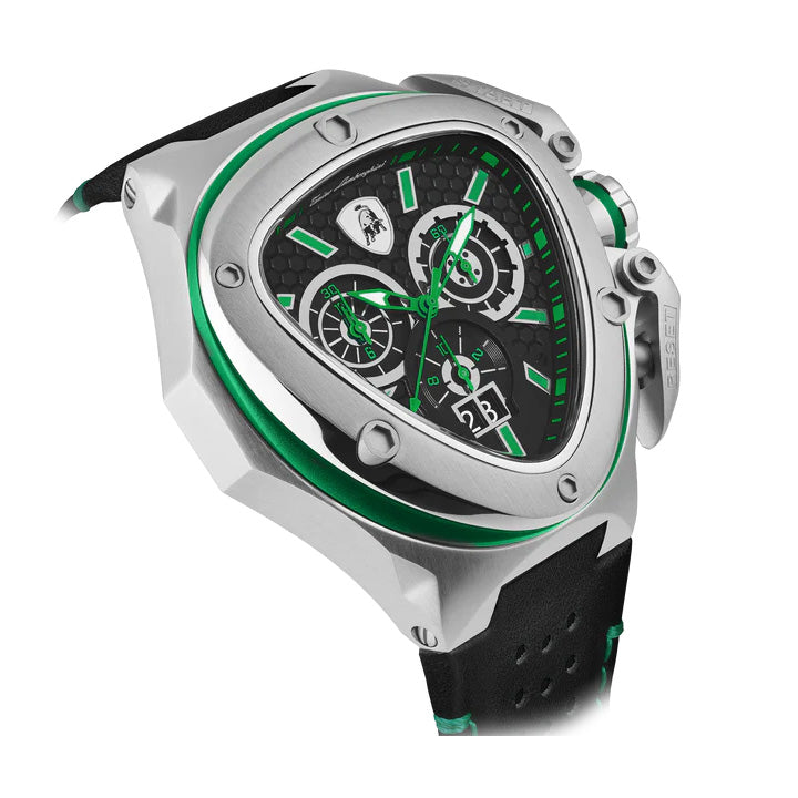 Tonino Lamborghini Men's Watch 53mm Spyder X Silver Green