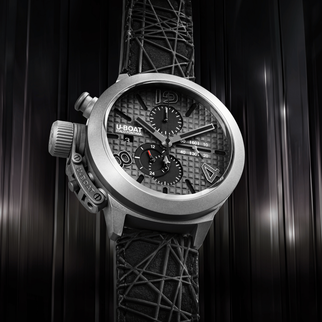U-Boat Men’s Watch 45mm Classico Titanium Tungsten Chronograph Grey