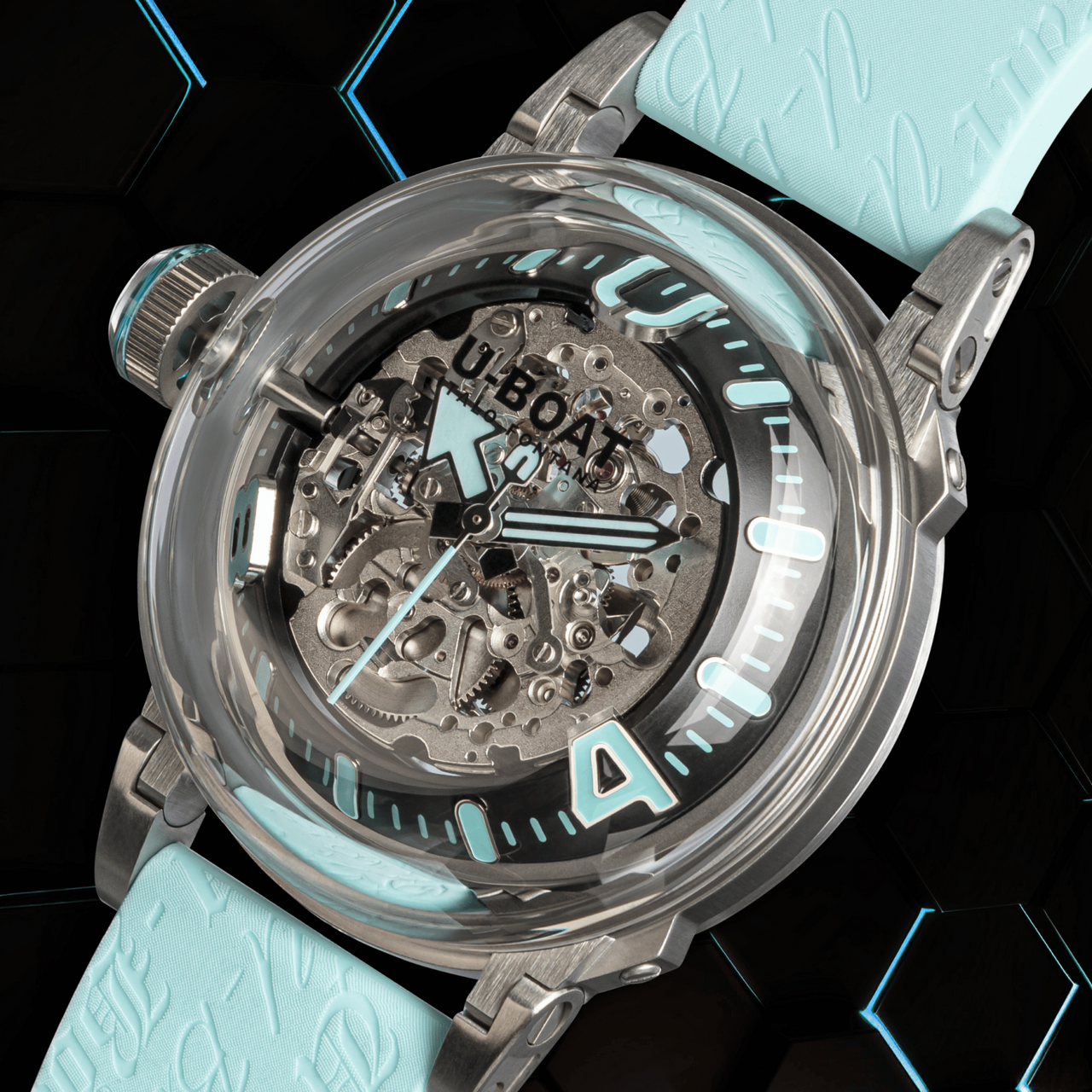 U-Boat Men's Watch 44mm U-65 Automatic Turquoise