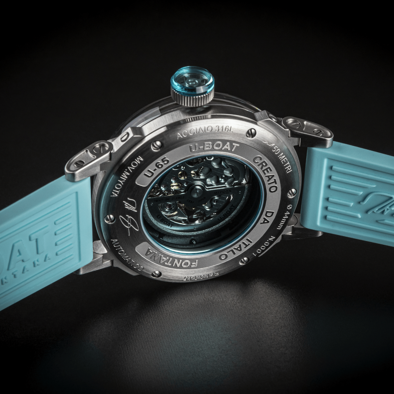 U-Boat Men's Watch 44mm U-65 Automatic Turquoise
