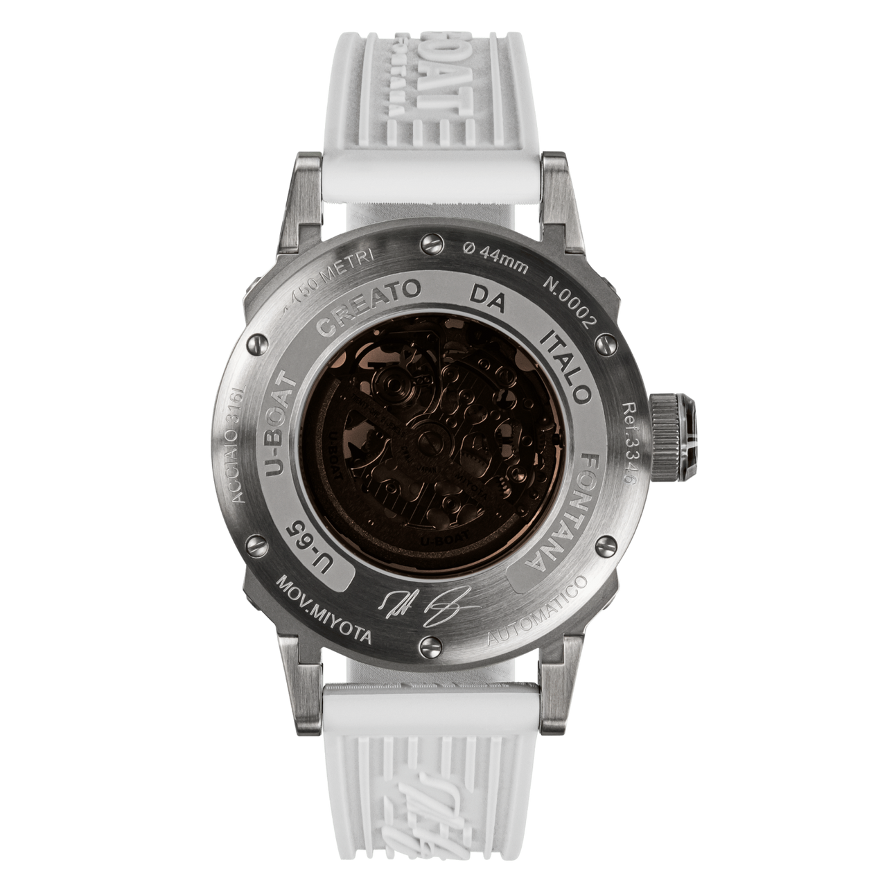 U-Boat Men's Watch 44mm U-65 Automatic White