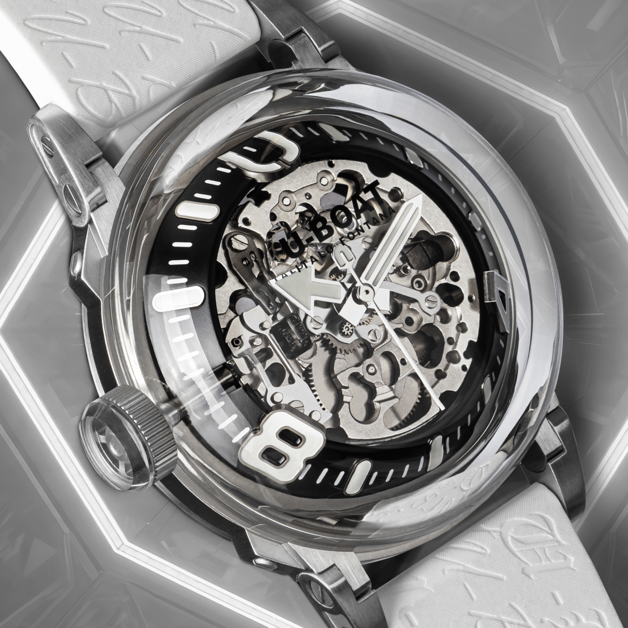 U-Boat Men's Watch 44mm U-65 Automatic White