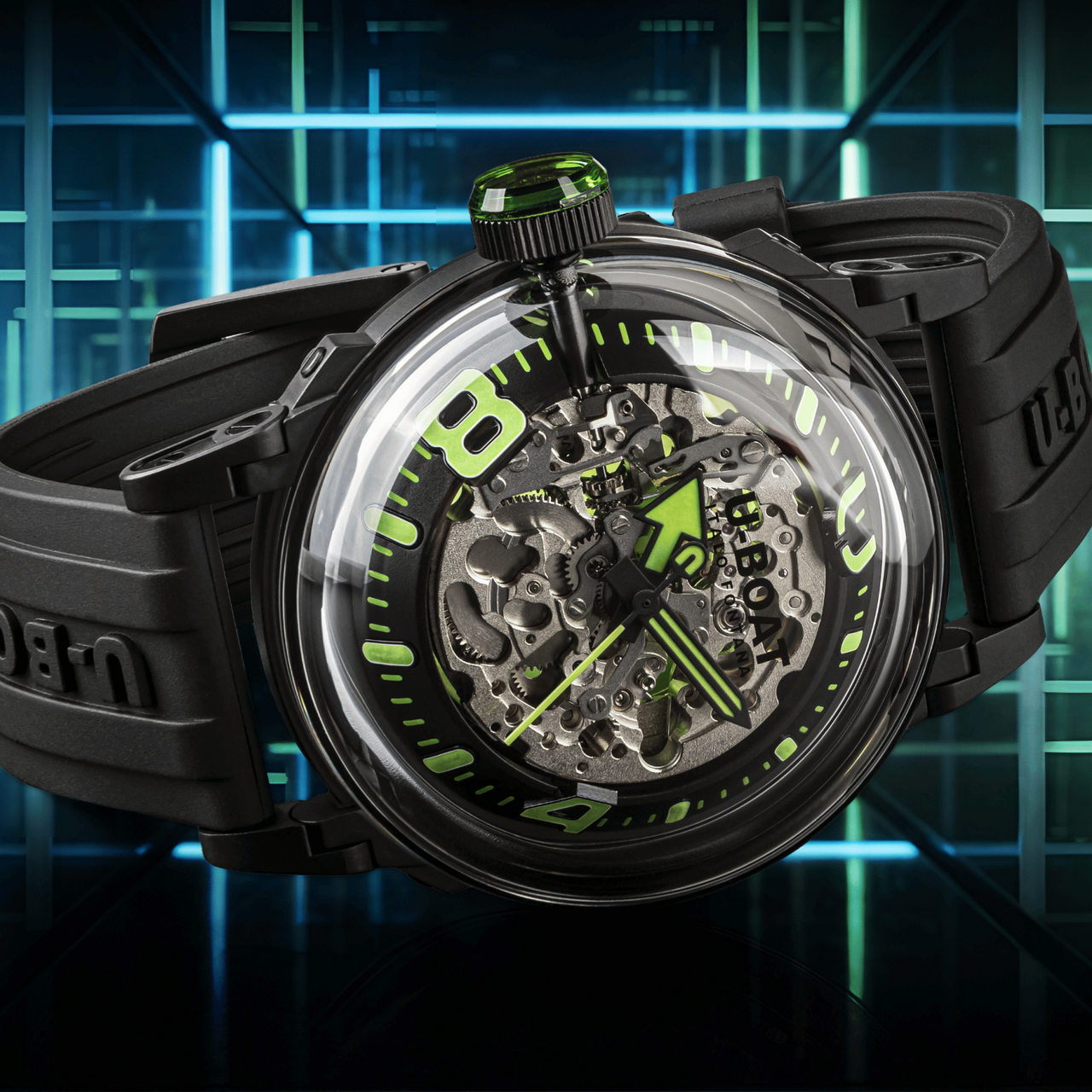 U-Boat Men's Watch 44mm U-65 Automatic Green