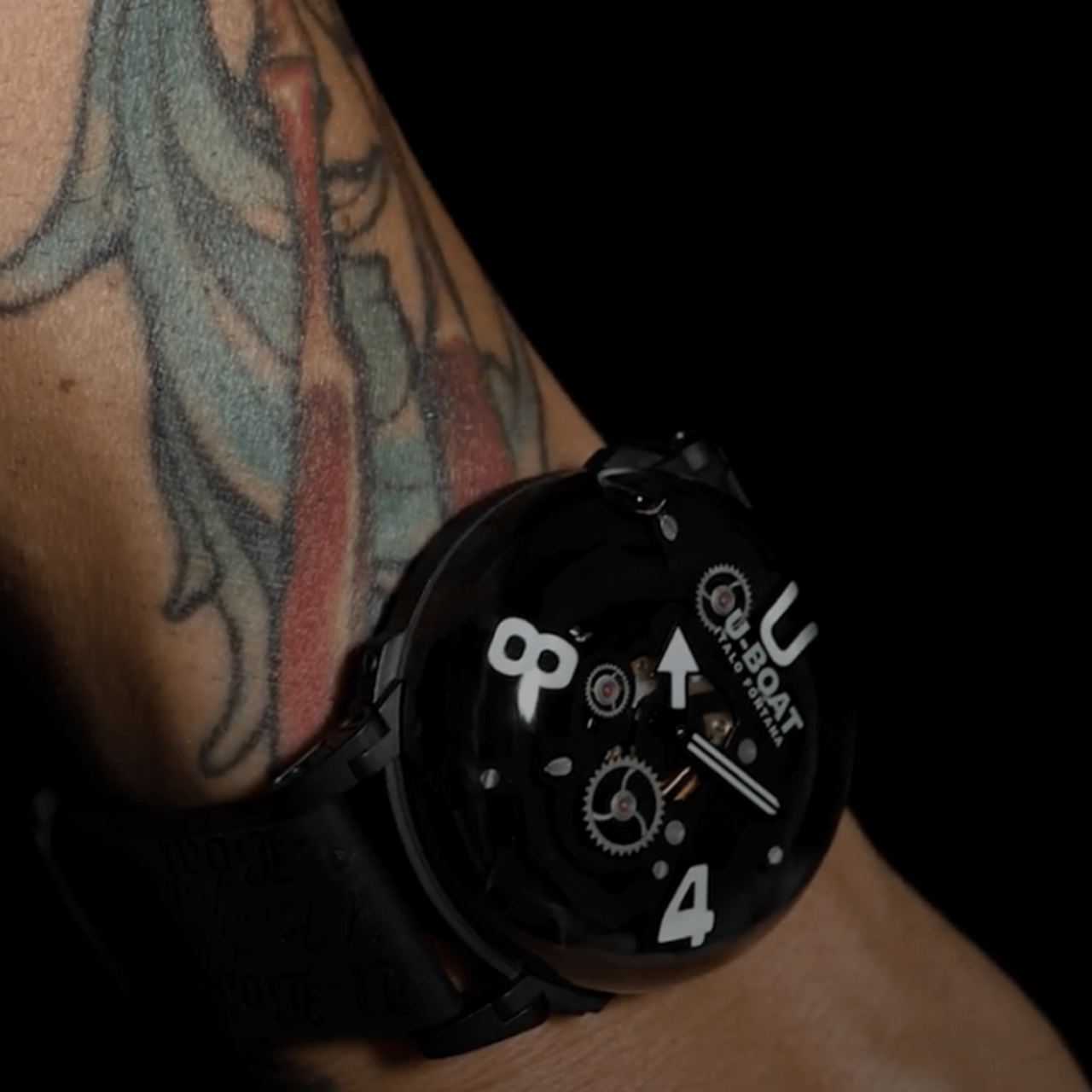 U-Boat Men's Watch 44mm U-65 Black PVD Stainless Steel