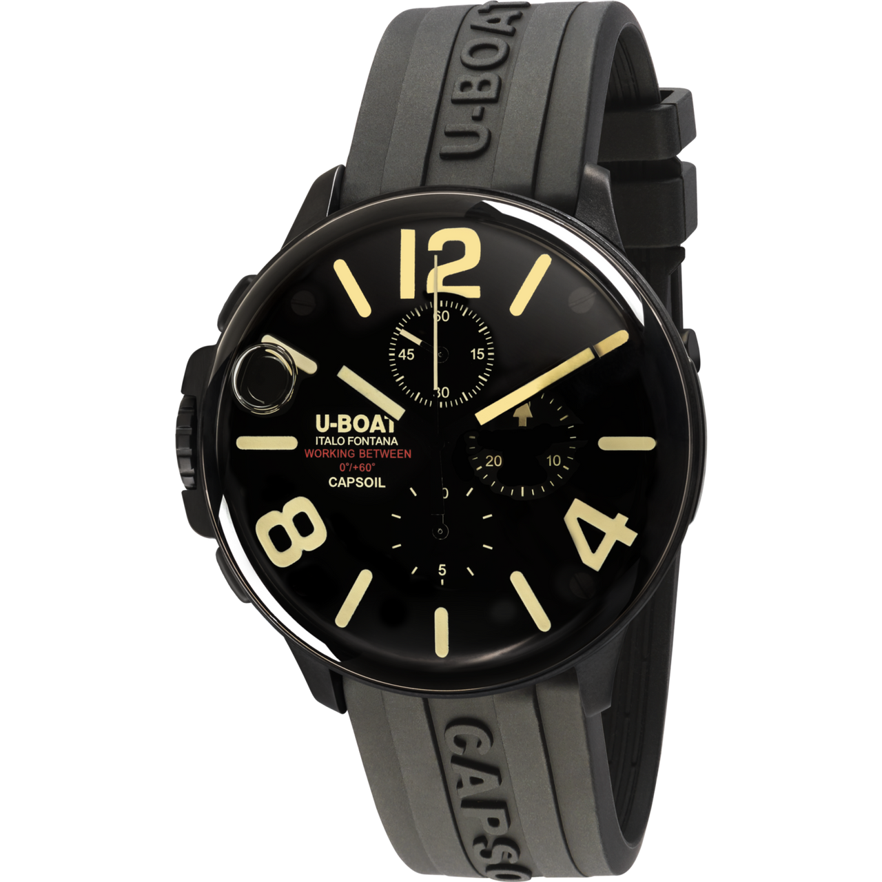 U-Boat Men’s Watch 45mm Capsoil Chronograph Oil Immersion Black