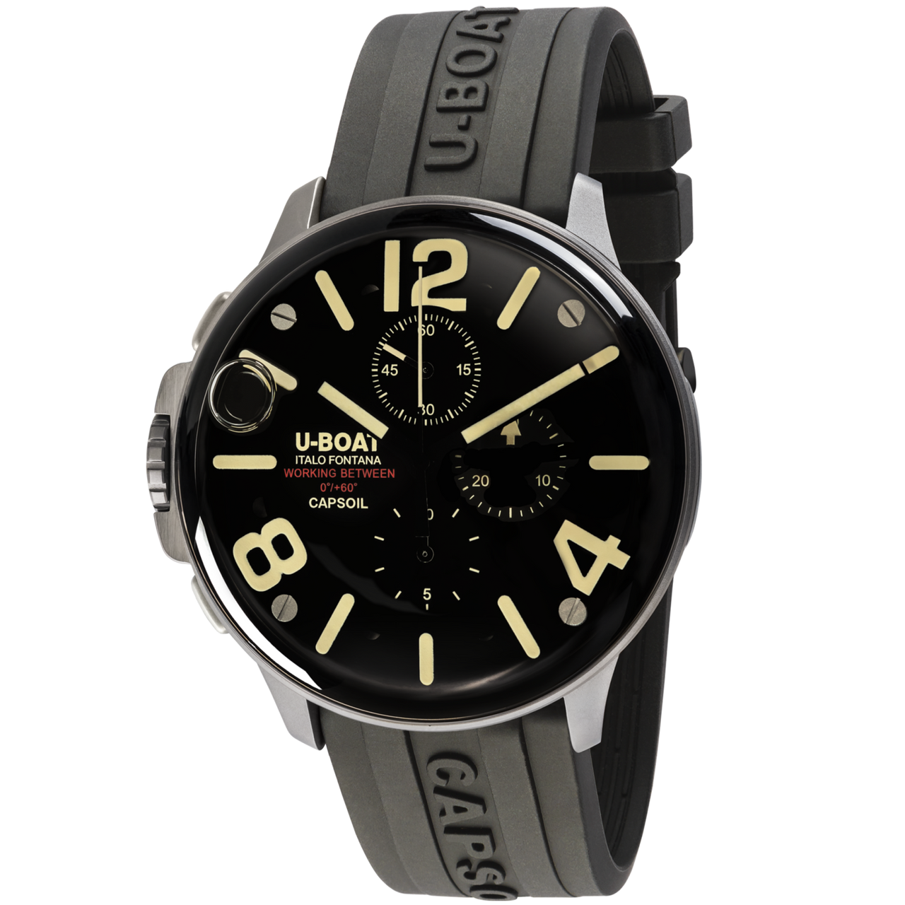 U-Boat Men’s Watch 45mm Capsoil Chronograph Oil Immersion Black