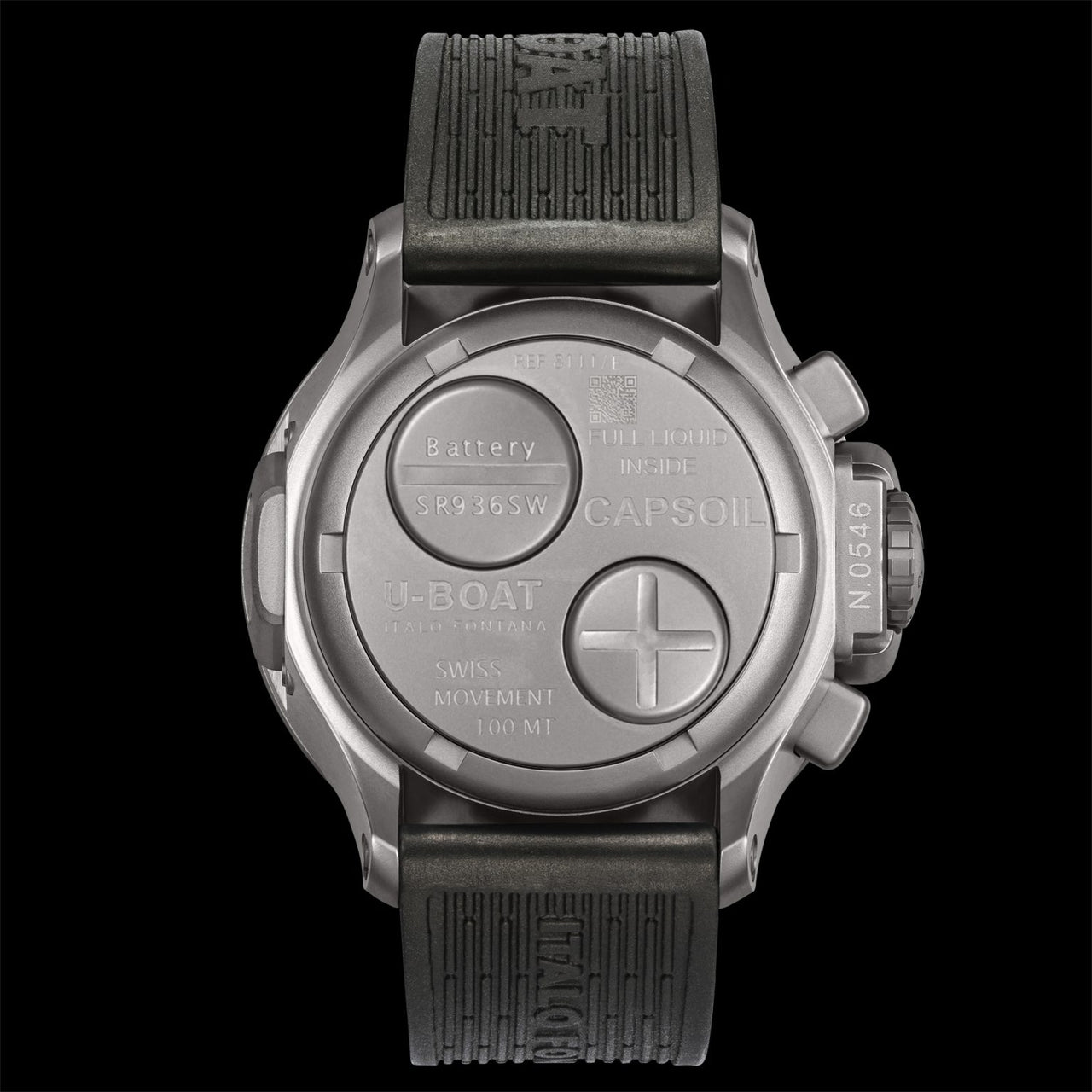 U-Boat Men’s Watch 45mm Capsoil Chronograph Oil Immersion Black