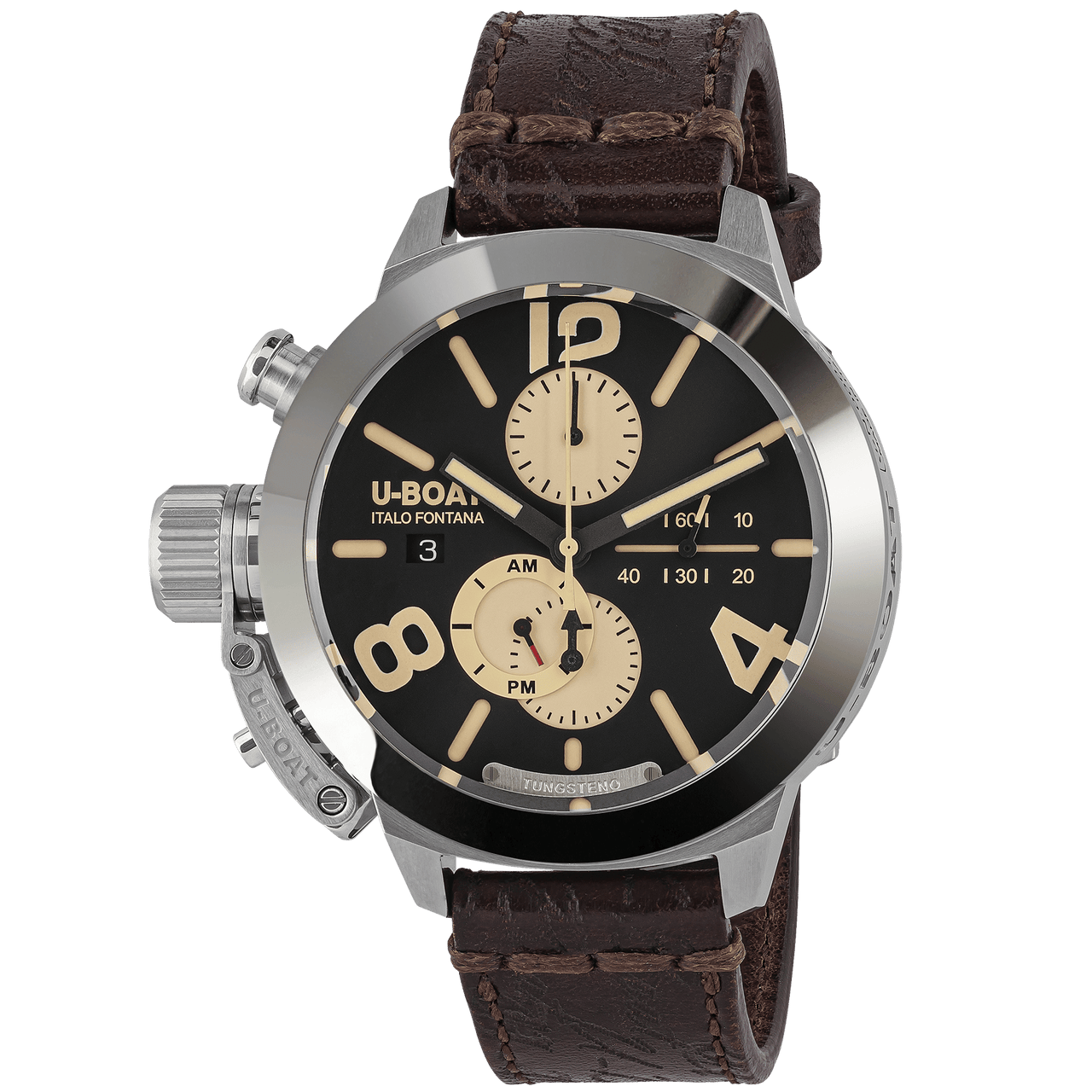 U-Boat Men’s Watch 45mm Classico Tungsten Chronograph Black