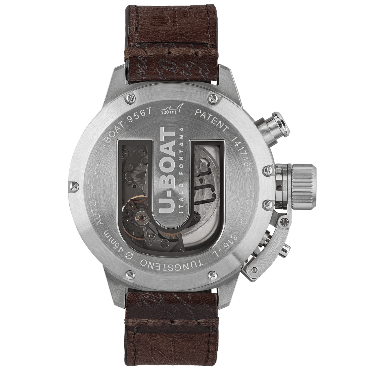 U-Boat Men’s Watch 45mm Classico Tungsten Chronograph Black