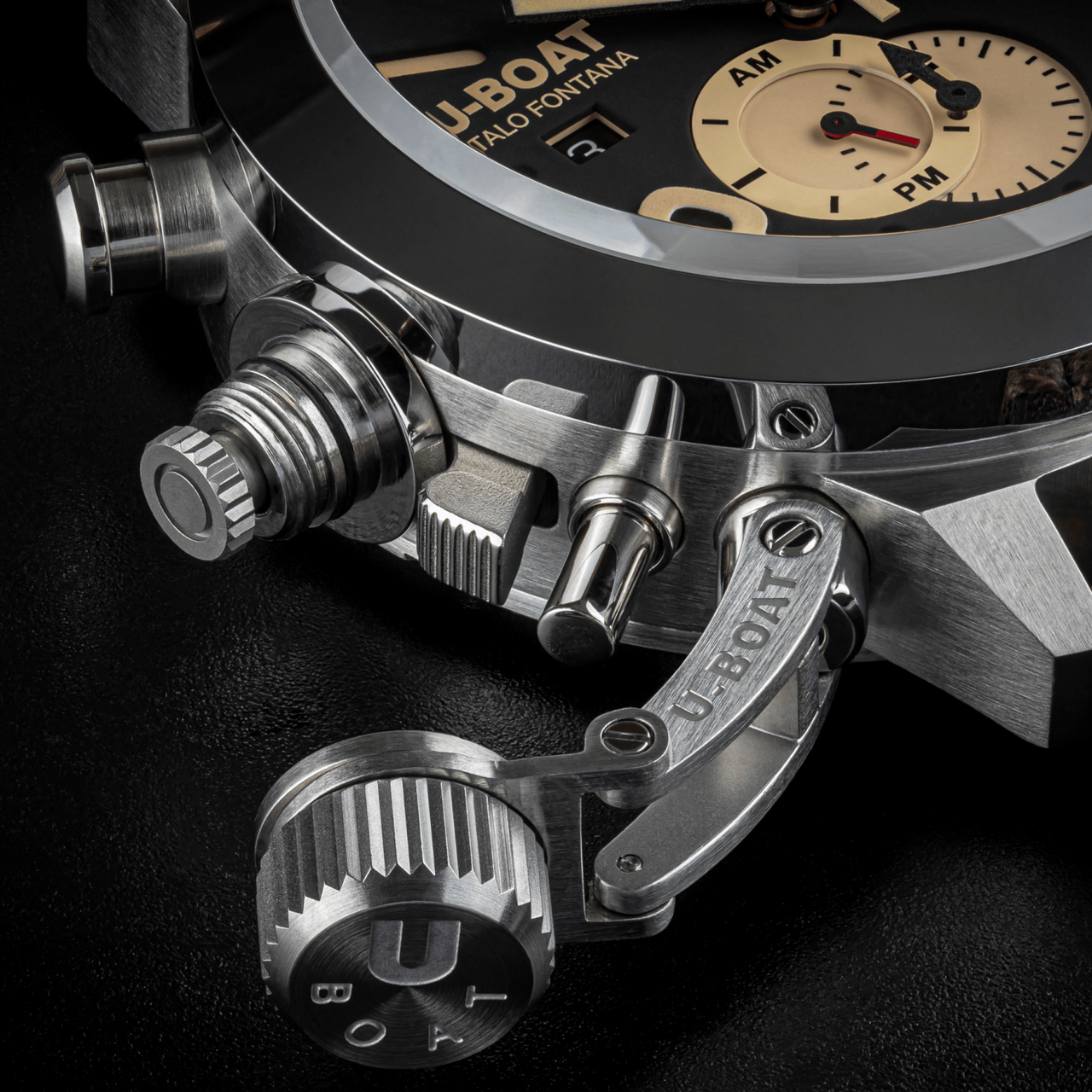 U-Boat Men’s Watch 45mm Classico Tungsten Chronograph Black