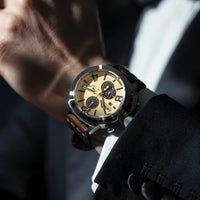 Thumbnail for U-Boat Men’s Watch 45mm Classico Tungsten Chronograph Beige Brown