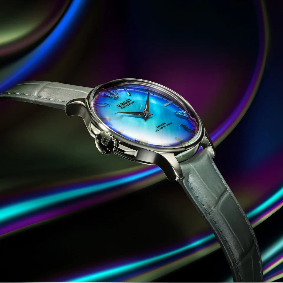 U-Boat Watch Rainbow 38 Blue Mother of Pearl 8474