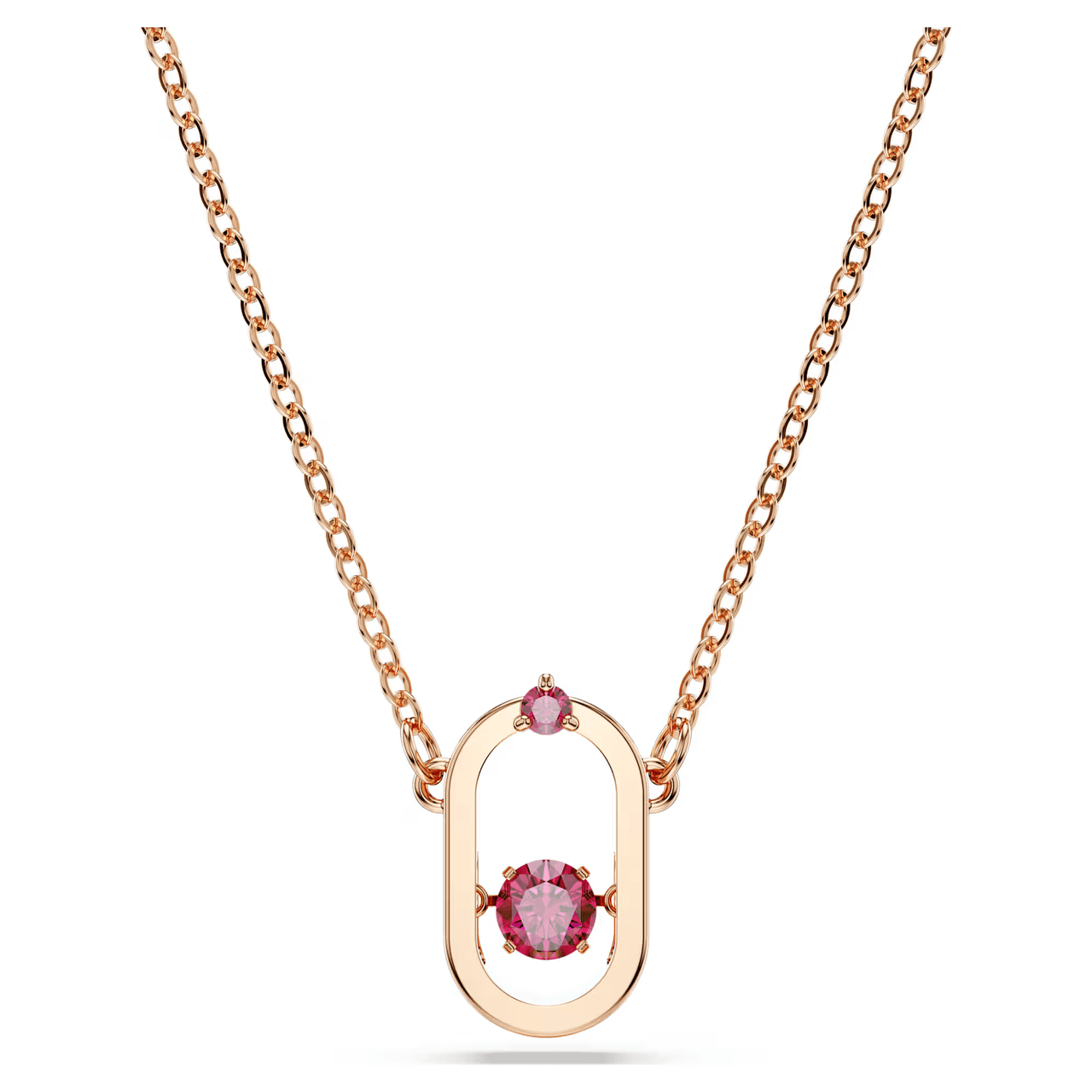 Swarovski Una pendant Necklace Rose Gold Red Plated 6520550