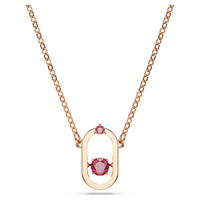 Thumbnail for Swarovski Una pendant Necklace Rose Gold Red Plated 6520550