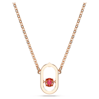 Thumbnail for Swarovski Una pendant Necklace Rose Gold Red Plated 6520550