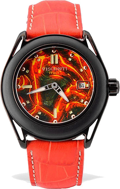 Visconti Men's Watch Lava Emotion 42mm Red Strap KW13-01