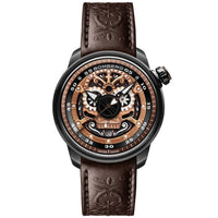 Thumbnail for Watches - Bomberg BB-01 Automatic Mariachi Skull Men's Brown Watch CT43ASPGD.24-1.11