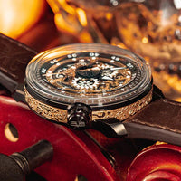 Thumbnail for Watches - Bomberg BB-01 Automatic Mariachi Skull Men's Brown Watch CT43ASPGD.24-1.11