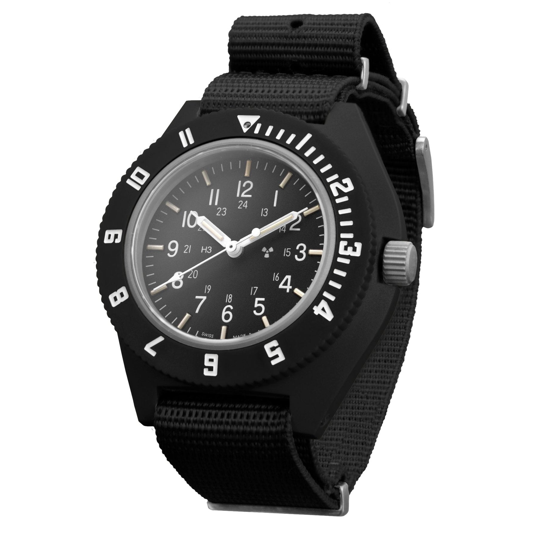 Watches - Marathon Black Pilot's Navigator - 41mm - No Gov Markings / Defence Standard Nylon / Black - WW194001-S-BK-D-BKNATO