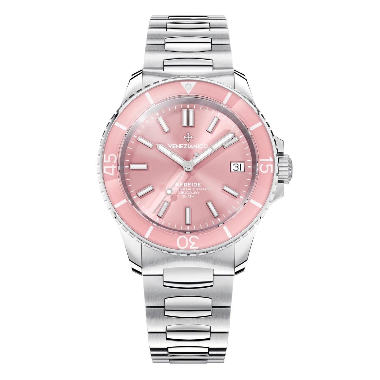 Venezianico Automatic Watch Nereide 39 Canova Bracelet Pink 3121503C