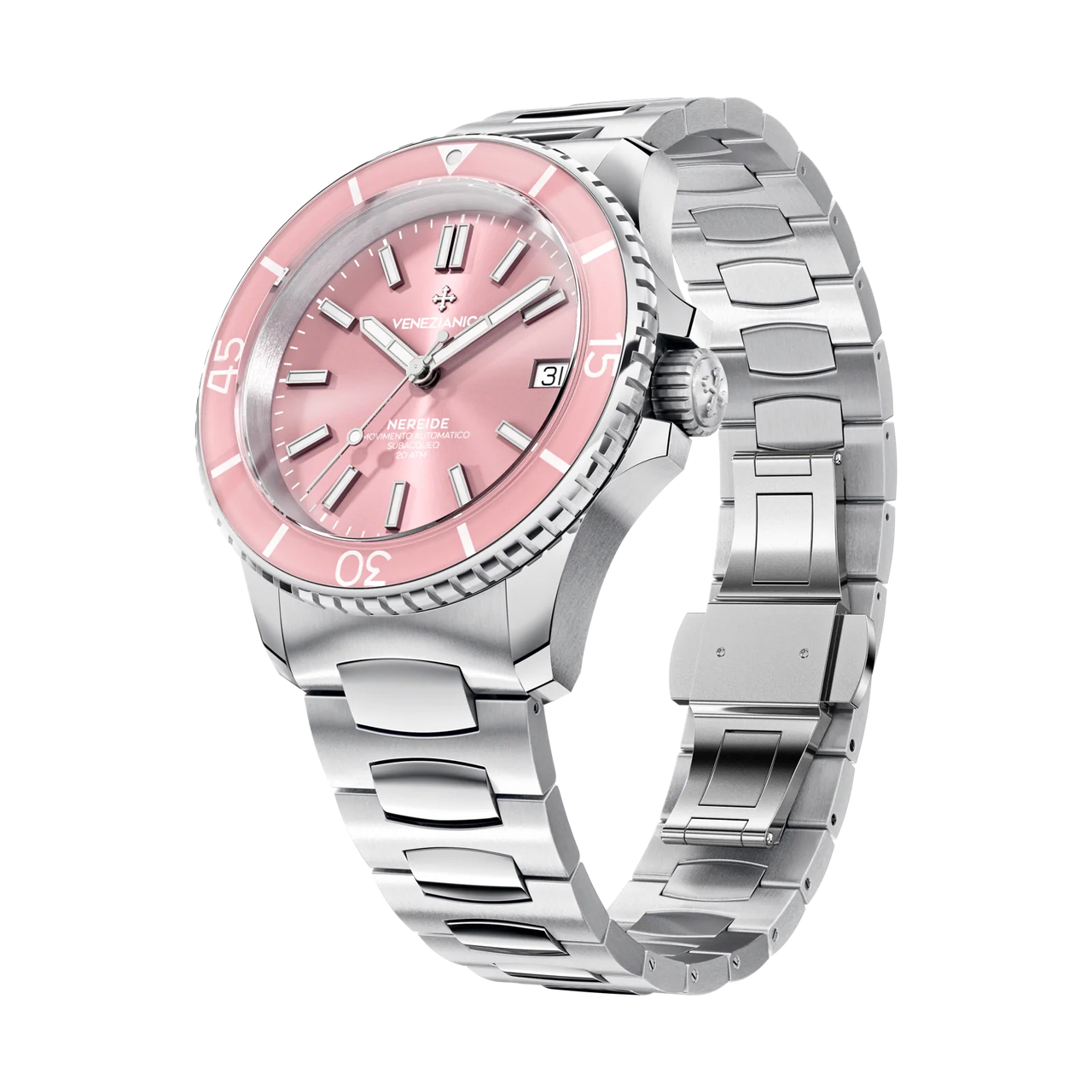 Venezianico Automatic Watch Nereide 39 Canova Bracelet Pink 3121503C