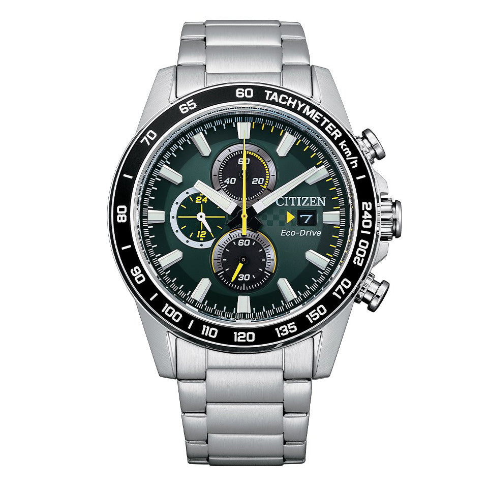 Citizen Men's Watch Eco-Drive Chrono Racing Green CA0780-87X