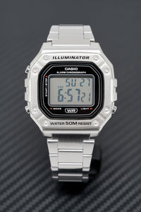 Thumbnail for Casio Watch Chronograph Digital Silver W-218HD-1AVDF