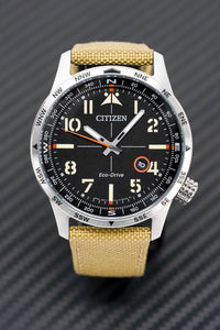 Thumbnail for Citizen Men's Watch Eco-Drive Aviator Sand BM7550-10E