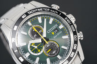 Thumbnail for Citizen Men's Watch Eco-Drive Chrono Racing Green CA0780-87X