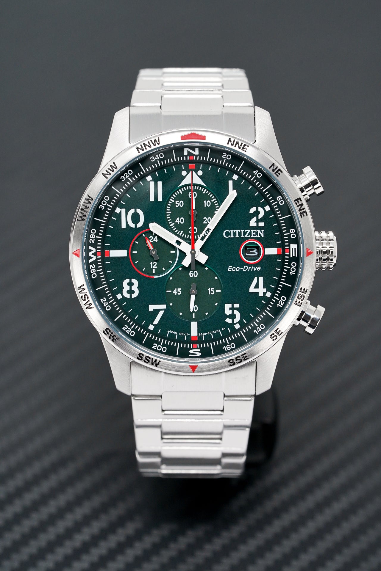 Citizen Men's Watch Eco-Drive Chrono Aviator Green CA0791-81X